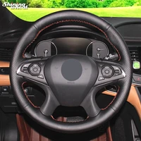 bannis hand stitched black leather car steering wheel cover for buick lacrosse 2016