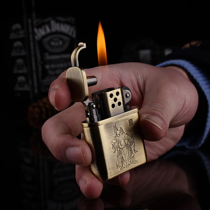 Guan Yunchang Классическая надувная зажигалка модные сигареты медные зажигалки