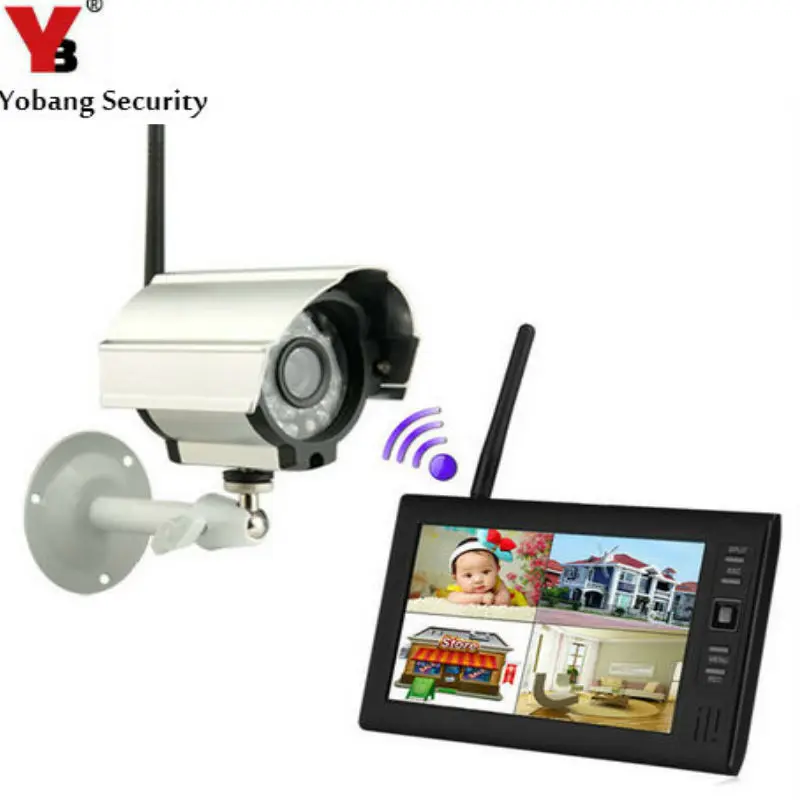 YobangSecurity детский монитор 7 &quotдюймовый DVR 2 4 ГГц беспроводной 4CH CCTV NVR Камера