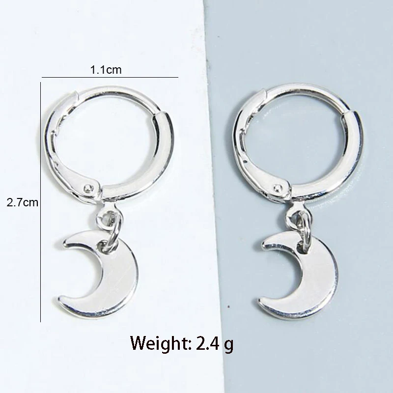 Новые модные подарочные серьги уникальные серьги-гвоздики с Луной не