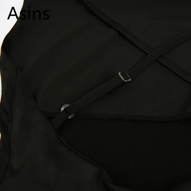 

Asins summer dress 2019 new women casual fashion v-neck sleeveless high waist solid color sexy dew backpack hip slim sling dress