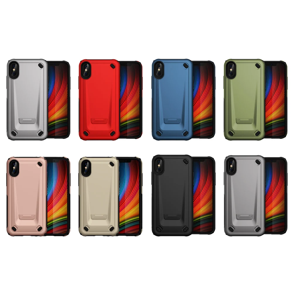 for Iphone X XR XS MAX 8 7 6 6S Plus Samsung Galaxy NOTE 9 Case Full 360 Skin Armor Thin Rugged Rubber + PC Back Cover Hard |