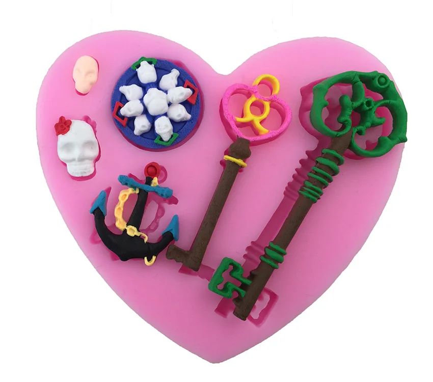 Силиконовая форма для торта в форме черепа, кекса, шоколада, кружева, желе, помадки, украшения «сделай сам» из эпоксидной смолы