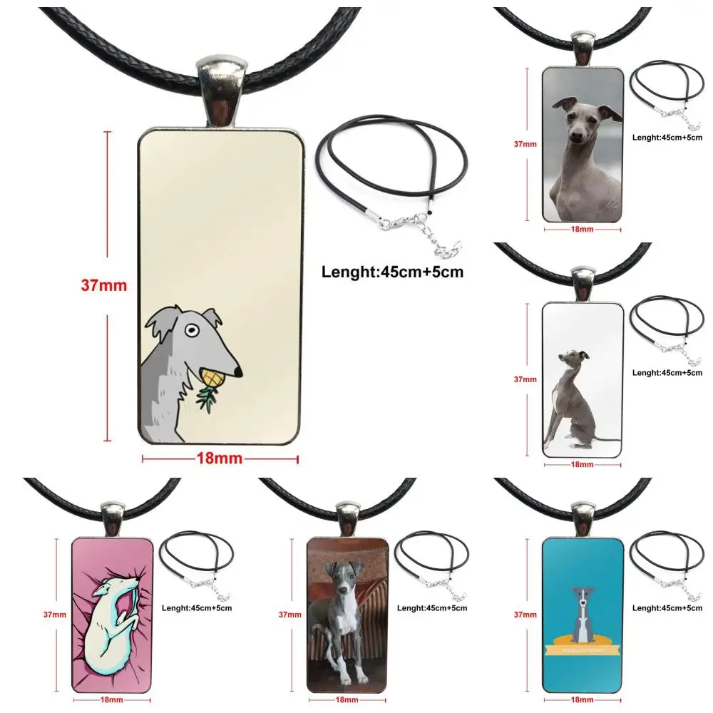 Для женщин ручная работа для девочек стеклянный кабошон ожерелье прямоугольное