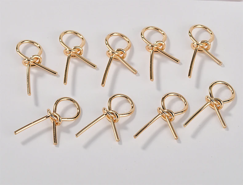 DIY медное покрытие 18k золотой цвет сохраняющий жемчуг Завязывающиеся асимметричные серьги-капли и аксессуары