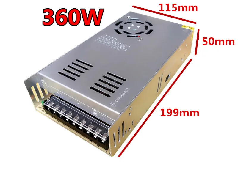 Драйвер импульсного источника питания для светодиодной ленты 12 В 30 А 360 Вт 10