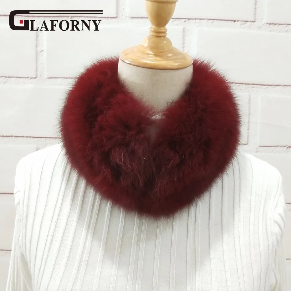 Glaforny 2018 Новое поступление женские модные меховые шарфы воротники из лисьего меха