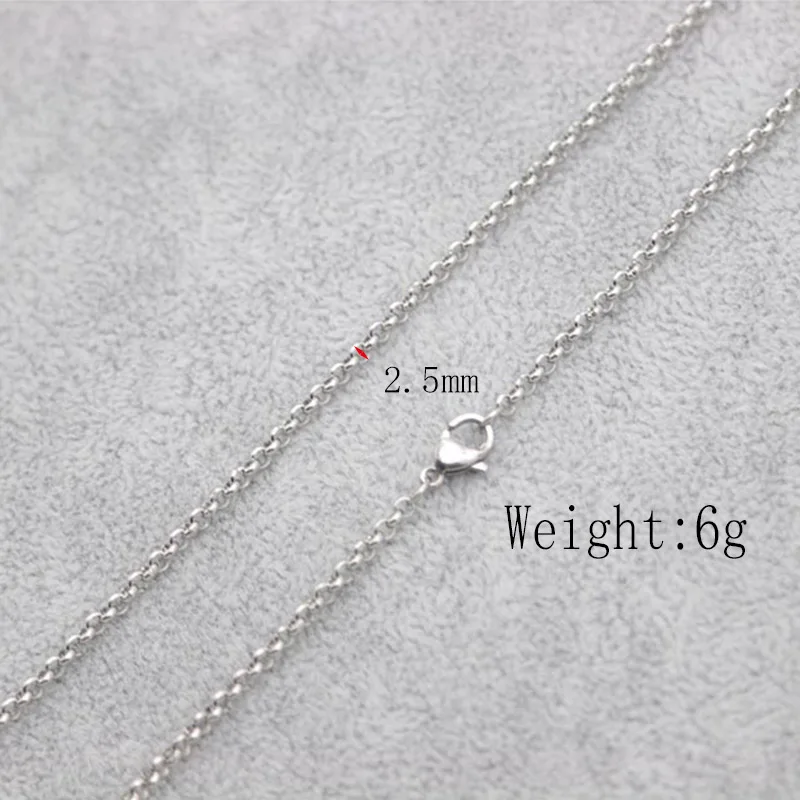 

5pcs New Arrive 316 Stainless Steel 24inch 2.5mm rolo necklace Chains for living glass lockets & oil Diffuser Locket