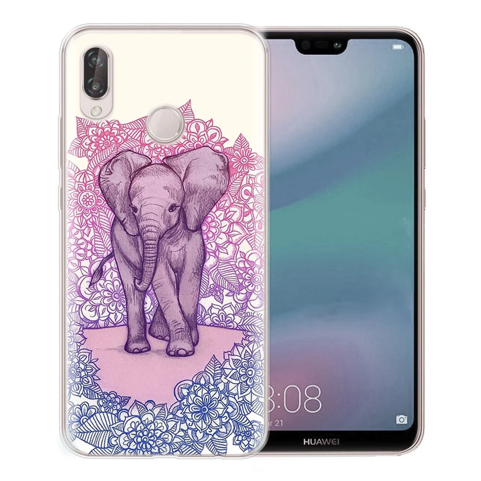 Case For Huawei Honor 7A 8A 8X 8C 9 10 Mate 20 P9 P10 lite/P8 Lite Y5 II Nova 3 Soft Paint TPU Flower Cat Cover AC085 |