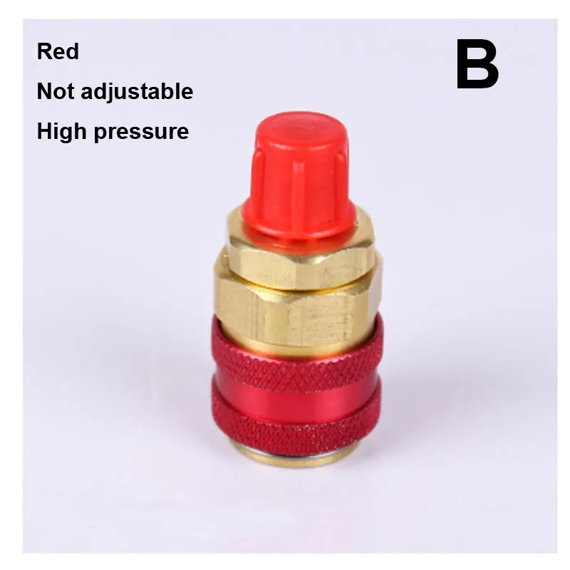 B 1PC Car R134A A/C Air Conditioner Adjustable/Non-adjustable Quick Connector Coupler High Low Pressure Adapter Car Accessories - Цвет: B