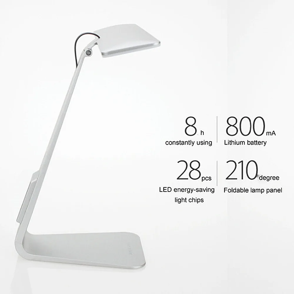 Ultrathin LED Desk Lamp 3 Mode Dimming Touch Table Classic Simple Style Rechargeable Bedroom Office Reading lampara | Лампы и