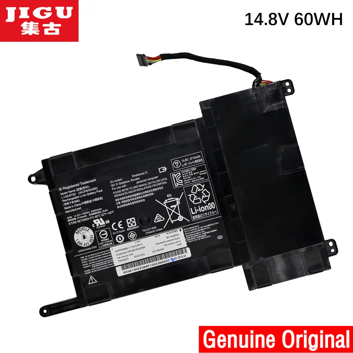 JIGU новый оригинальный L14M4P23 аккумулятор для Lenovo Y700 серии 17iSK 5B10H22084 14 8 V 60WH|battery