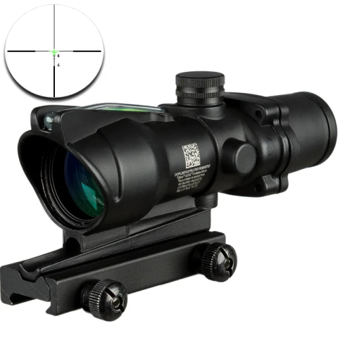 Trijicon ACOG 4X32 волокно источник красный с подсветкой прицел черный цвет тактический Охота прицел - Цвет: BG-CROSS