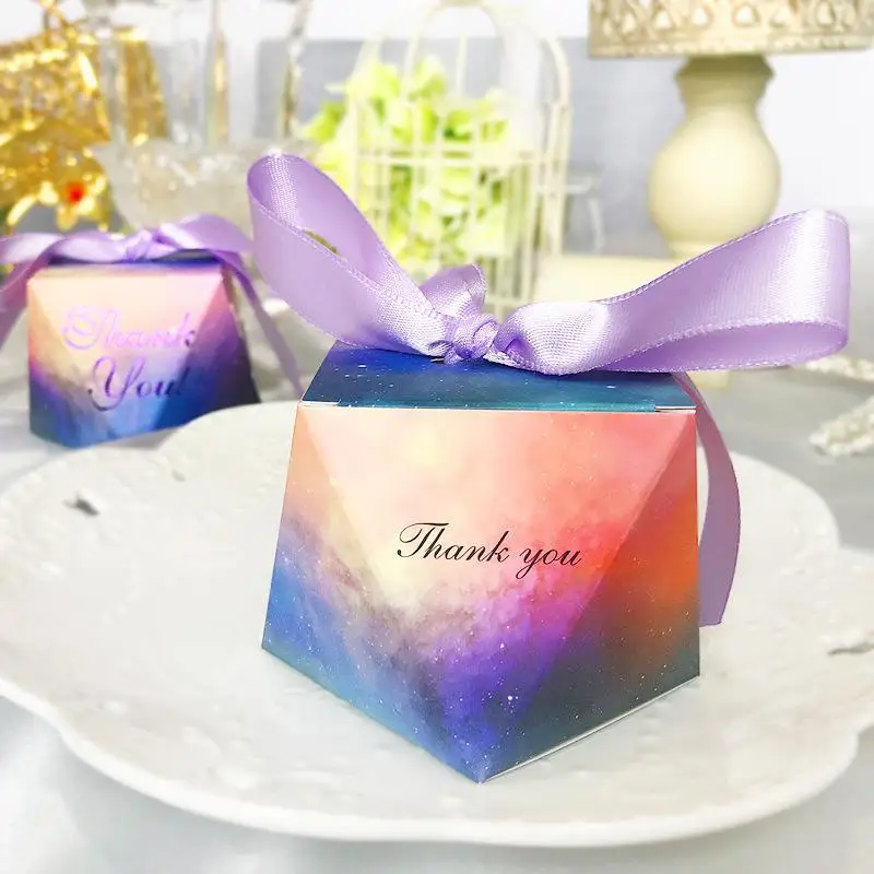 30 шт Звездные свадебные коробки с лентами бисквитный подарок Свадебная