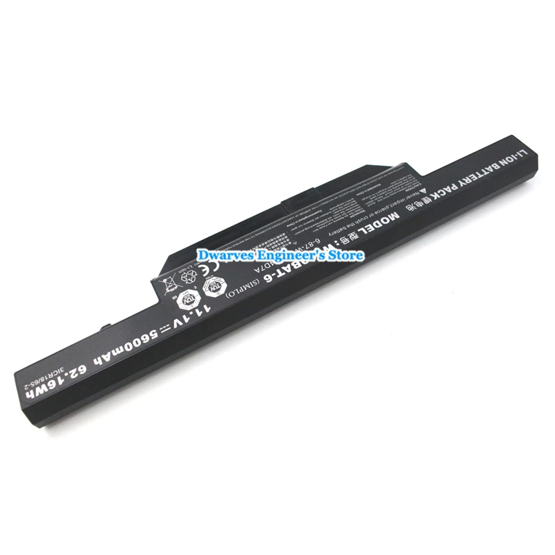 Подлинная батарея W650BAT 6 87 W650S 4D7A для CLEVO P15F R7 Rtl8723be Q2556 W650DC W670SZ W650SJ W670RC W650 4D4A 11 1 V|battery