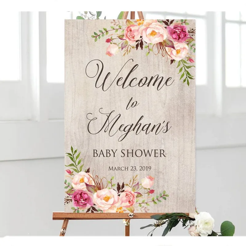 Добро пожаловать на Baby Shower индивидуальный знак для будущей матери табличка детей