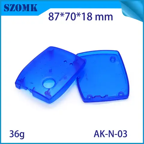 1 шт., прозрачная синяя пластиковая коробка для корпус для печатной платы, Электрический корпус 87*70*18 мм, szomk diy, пластиковая коробка для элект...