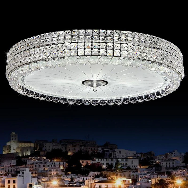 Modern simple circular high power LED chip crystal ceiling lamp living room bedroom led lighting fixture lamps light | Лампы и
