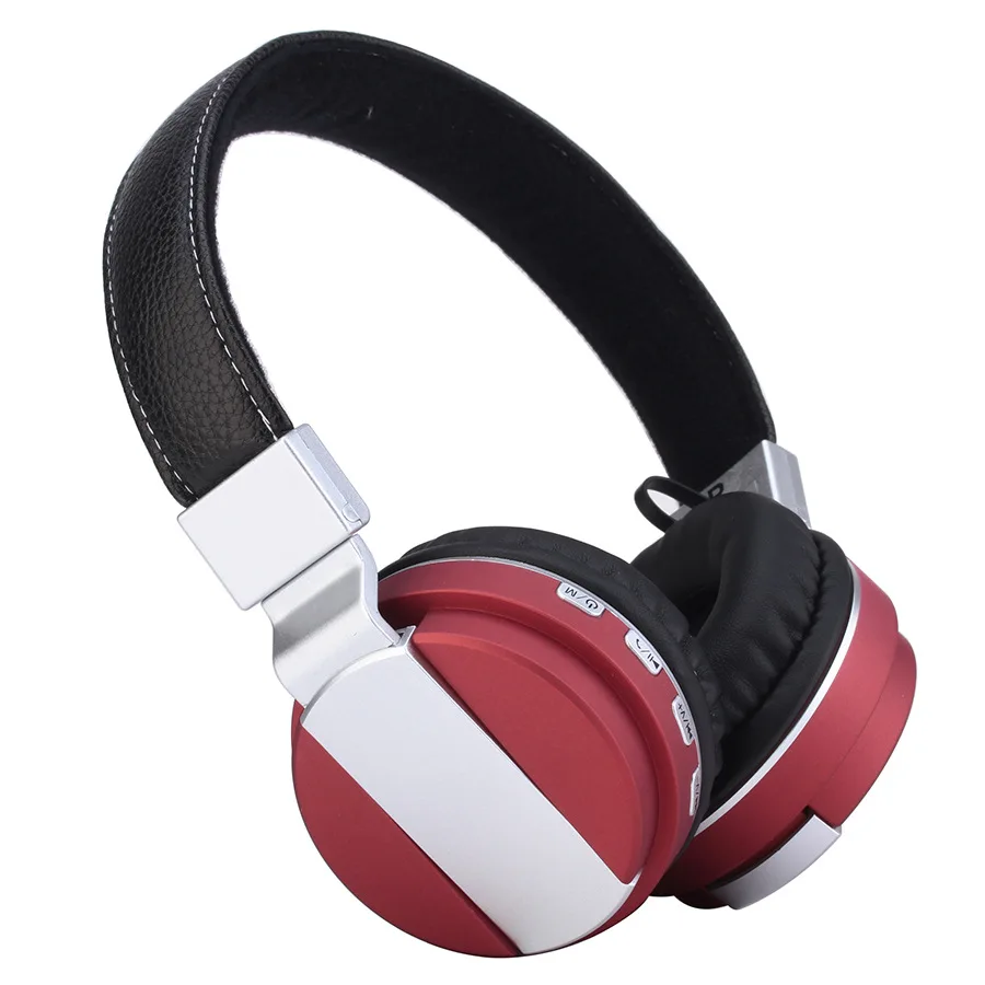 Металлические BT008 Bluetooth наушники стерео беспроводные Bluetooth Складные портативные наушники Поддержка TF AUX PC игровая гарнитура для музыки - Цвет: Red with box