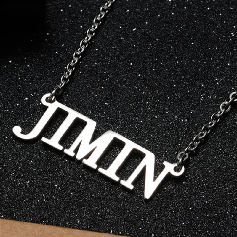 Хит KPOP Bangtan Boys Jin SUGA J-hope Jimin V RM БУКВЕННОЕ ожерелье с подвеской, колье для женщин и мужчин, ювелирные изделия, аксессуары