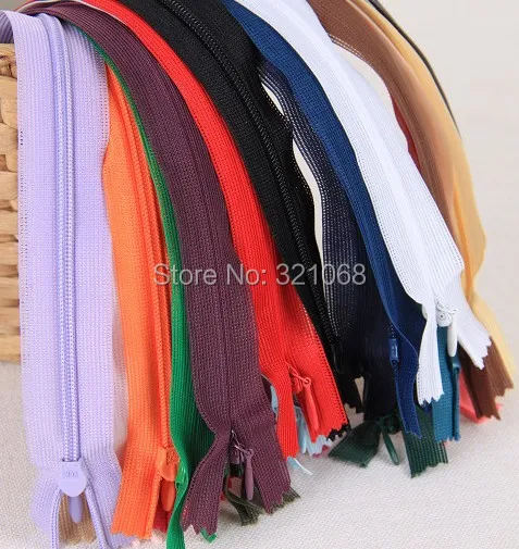 Смешанный цвет 40 комплектов из 12 &quotневидимой молнии 3 # нейлоновые женское платье