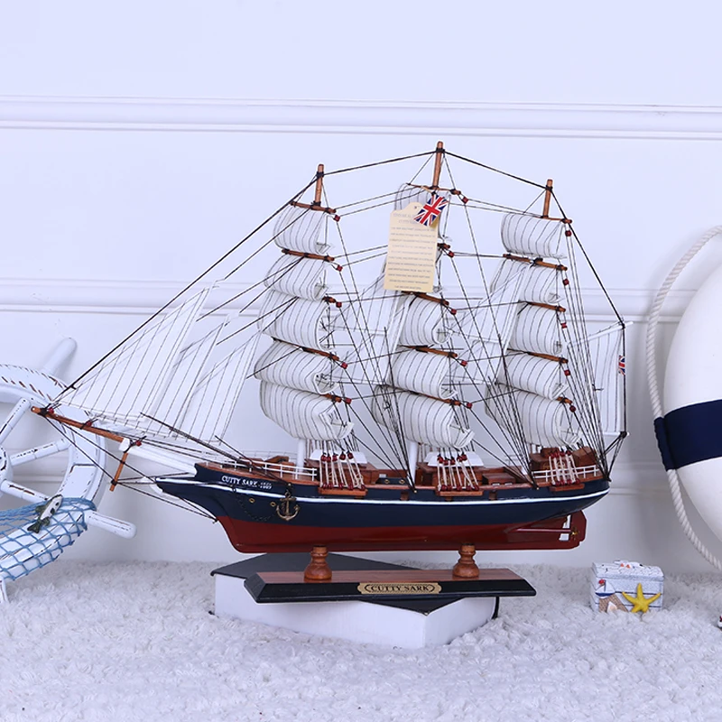 LUCKK 65 см CUTTY SARK деревянные модели кораблей Изысканные домашние поделки для декорирования интерьера Средиземноморский парусник украшения Аксессуары