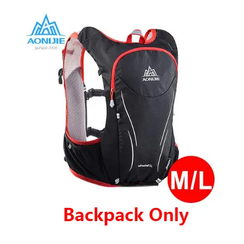 Red ML Bag Only AONIJIE 5L мужской женский жилет для марафона, гидратационный жилет для л, сумка для воды, сумка для велоспорта, пешего туризма, рюкзак для занятий спортом на открытом воздухе - Цвет: Red ML Bag Only