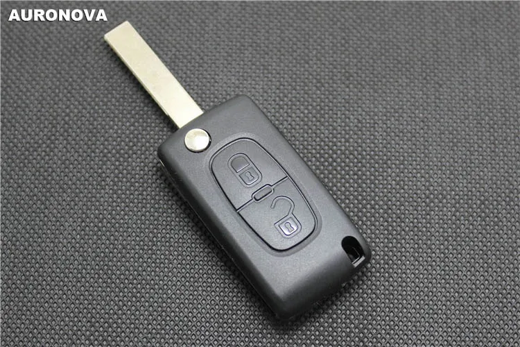 Auronova заменить Складной Корпус ключа для Peugeot 307 308 408 3008 2 кнопки дистанционного ключа автомобиля чехол Hu83 лезвие