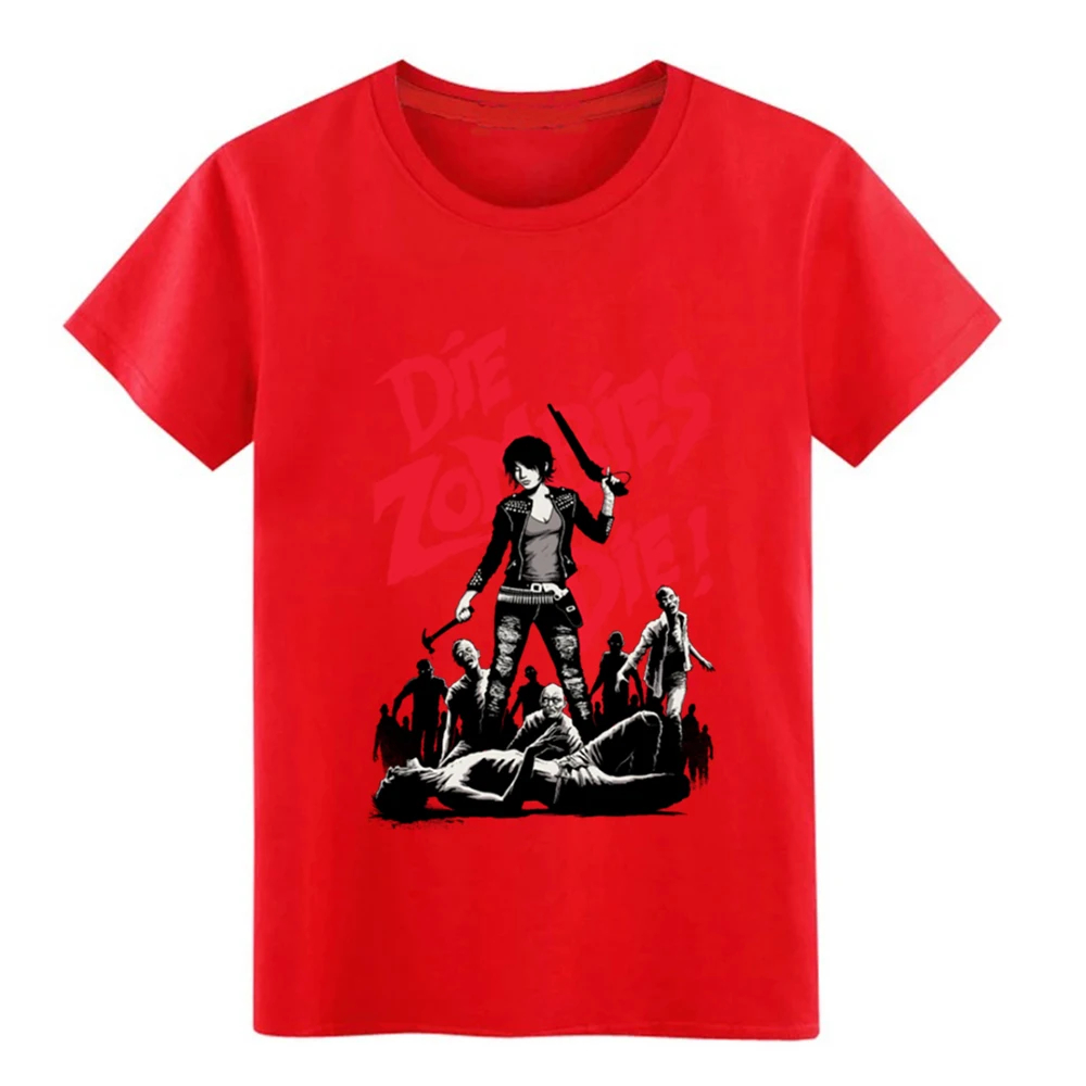 Мужская футболка с принтом Die Zombies на заказ S-XXXL однотонная сумасшедшая модная