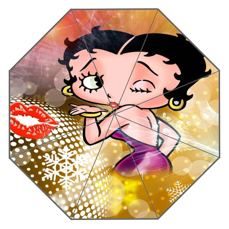 Пользовательский Betty Boop Зонт с произведением искусства зонт от солнца и солнцезащитный крем анти-УФ зонтик# QAZ098K - Цвет: Umbrella