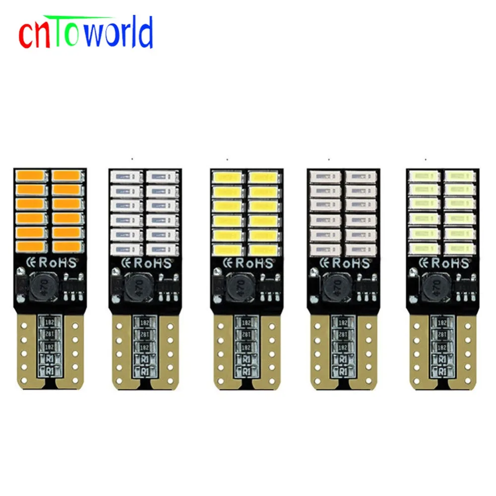 2x12 V 24V Canbus T10 Светодиодные лампы W5W Автомобильные DRL 4014 SMD 194 168 зазор света