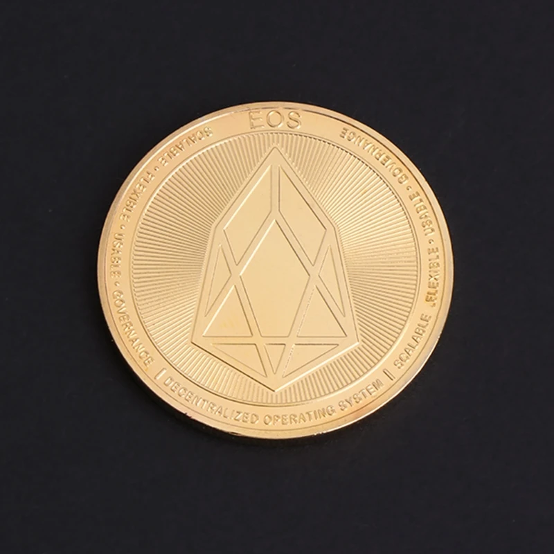 Памятная монета EOS цифровая валюта Серебряная Золотая Коллекция Художественный