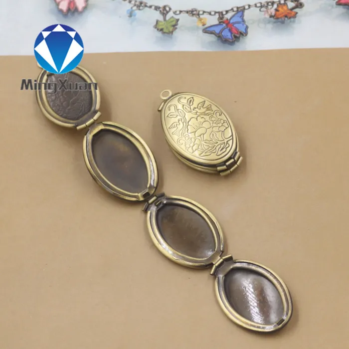 MINGXUAN 1 шт. 20x33 мм 4 слоя матовый медный латунный неотделимый король птица резной кулон с фото Подвески для изготовления ювелирных изделий - Окраска металла: Antique Bronze