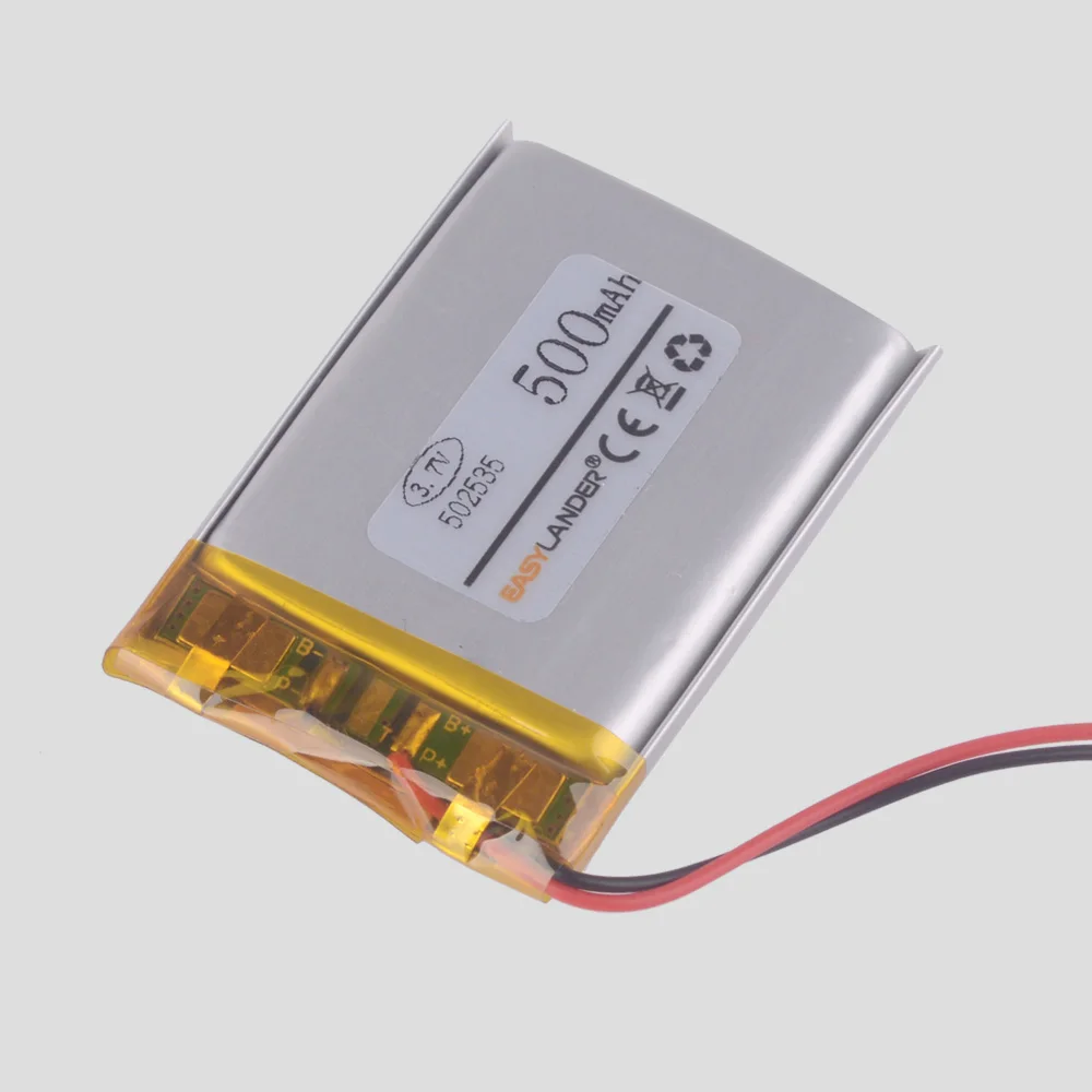 3 7 V 500mAh 502535 литий полимерная батарея фитнес часы рекордер плеер dvr инспектор Samum WOR