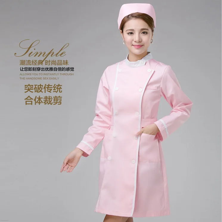 Высокое качество моющиеся против морщин медицинская форма доктор розовый туника