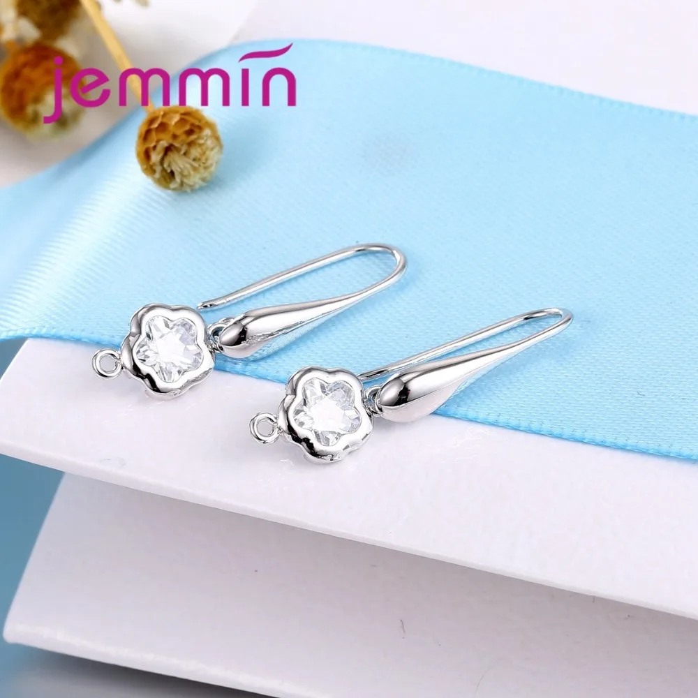 U образные кристаллические серьги Крючки из серебра 925 пробы|findings earrings|findings 925jewelry