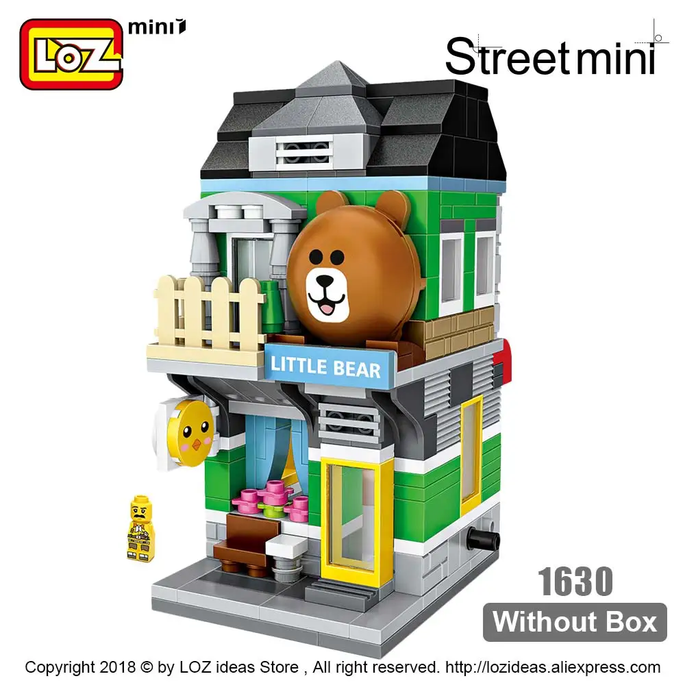 1630 Without Box LOZ мини-блок мини-улица город 3d Строительные блоки дом мультфильм магазин модель DIY сборочные игрушки для детей развивающие аниме развлечения - Цвет: 1630 Without Box