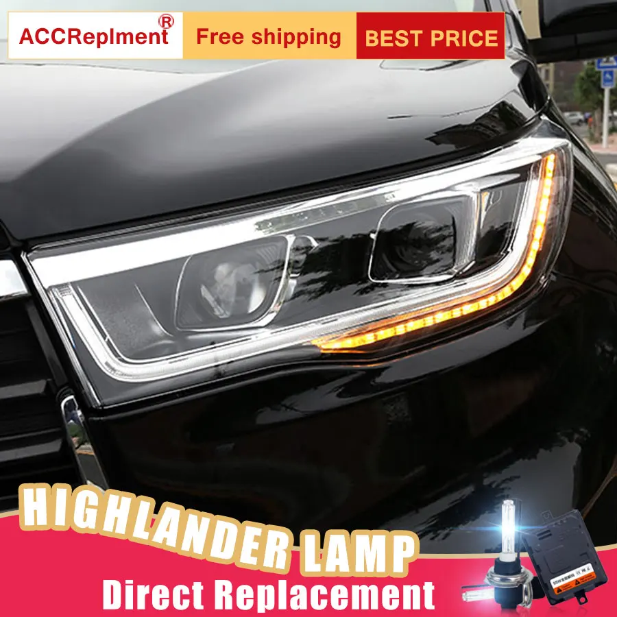 2 шт. светодиодный фары для Toyota HIGHLANDER 2015 Автомобильные ангельские глазки комплект