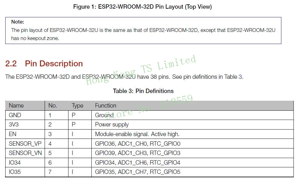 ESP32-WROOM-32D Flash 32 Мбит 128 Мбит ESP32-D0WD WiFi+ модуль Bluetooth основной чип ESP32S EPS-32 ESP-WROOM-32D