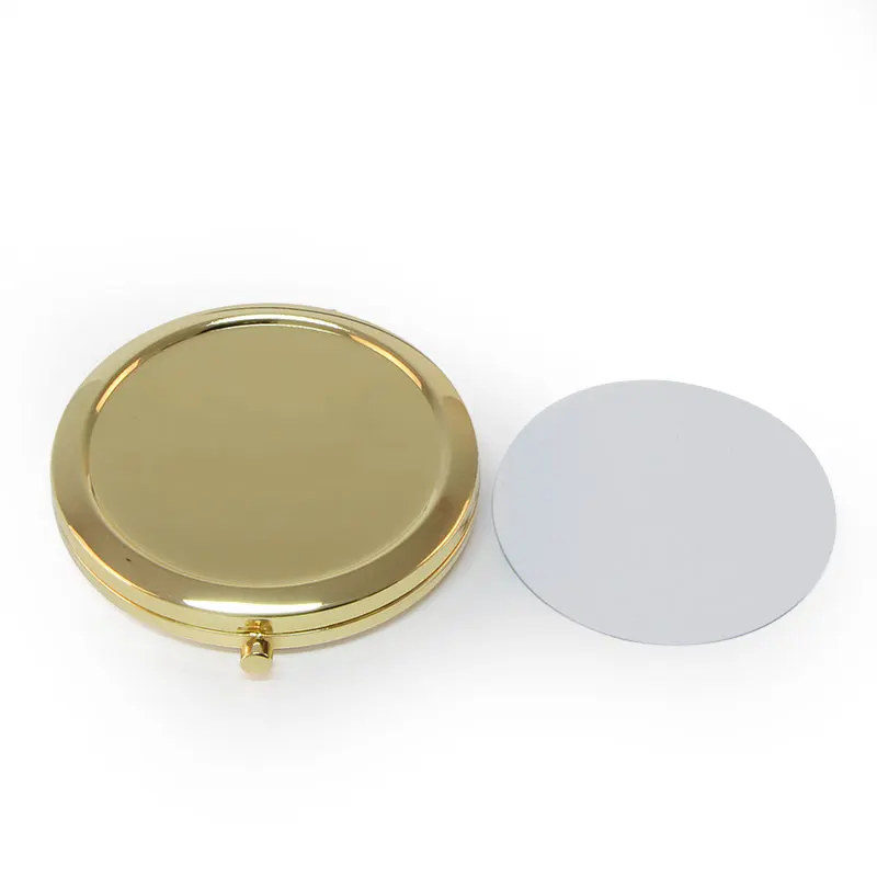 DIY Kit из золотистого металла компактное зеркало для макияжа круглое косметическое зеркало с 58 мм тарелка для сублимации 5 шт./партия#18413