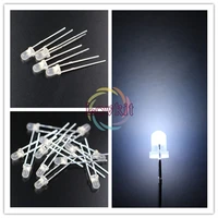 1000pcsbag 3mm round top diffused white leds urtal bright bulb light 3mm emitting diodes electronic components wholesale retail