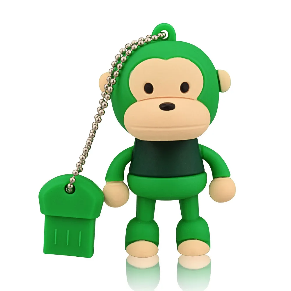 USB флеш накопитель J boxing Green 64 ГБ флешка с забавной обезьяной 16 32 для компьютера