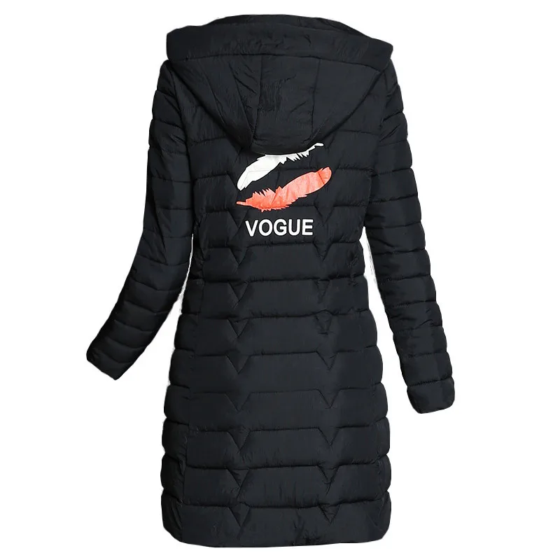 

New Women Parkas Mujer 2019 Winter Jacket Coat Fashion Autumn Print Warm Thicken Padded Down Parkas Female Tops Clothing Coat