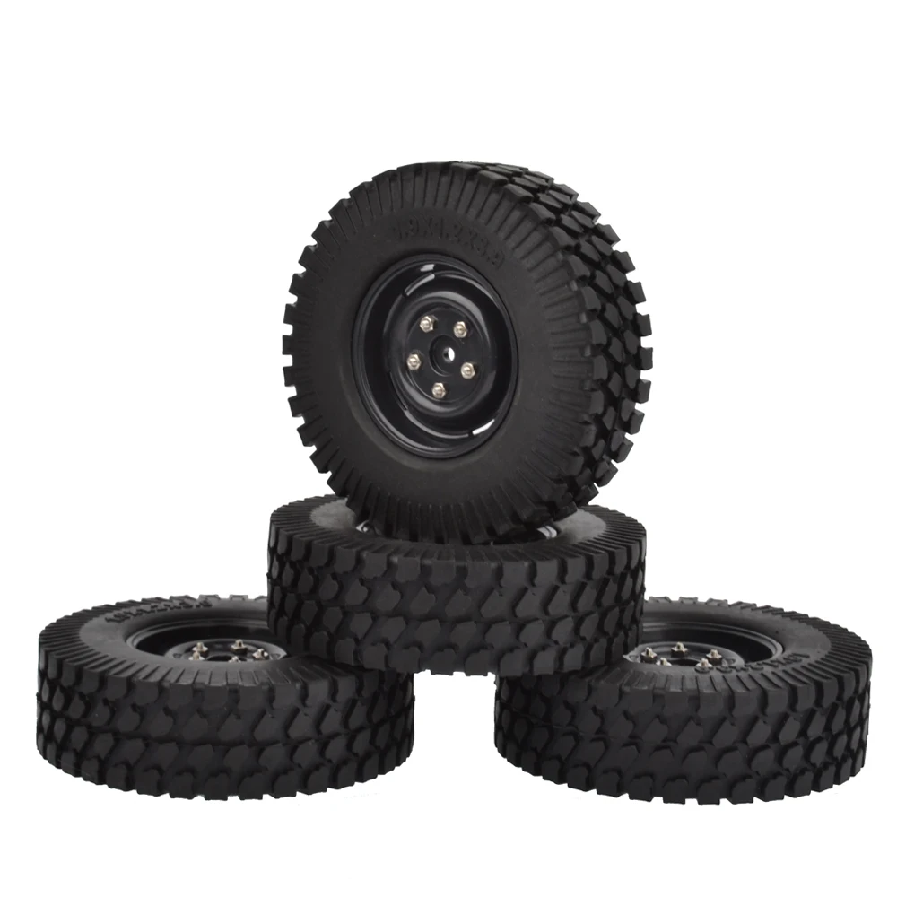 4 шт. 98 мм 1 9 дюйма резиновые шины и пластиковые колеса диски 1:10 RC Rock Crawler Axis SCX10 CC01 D90