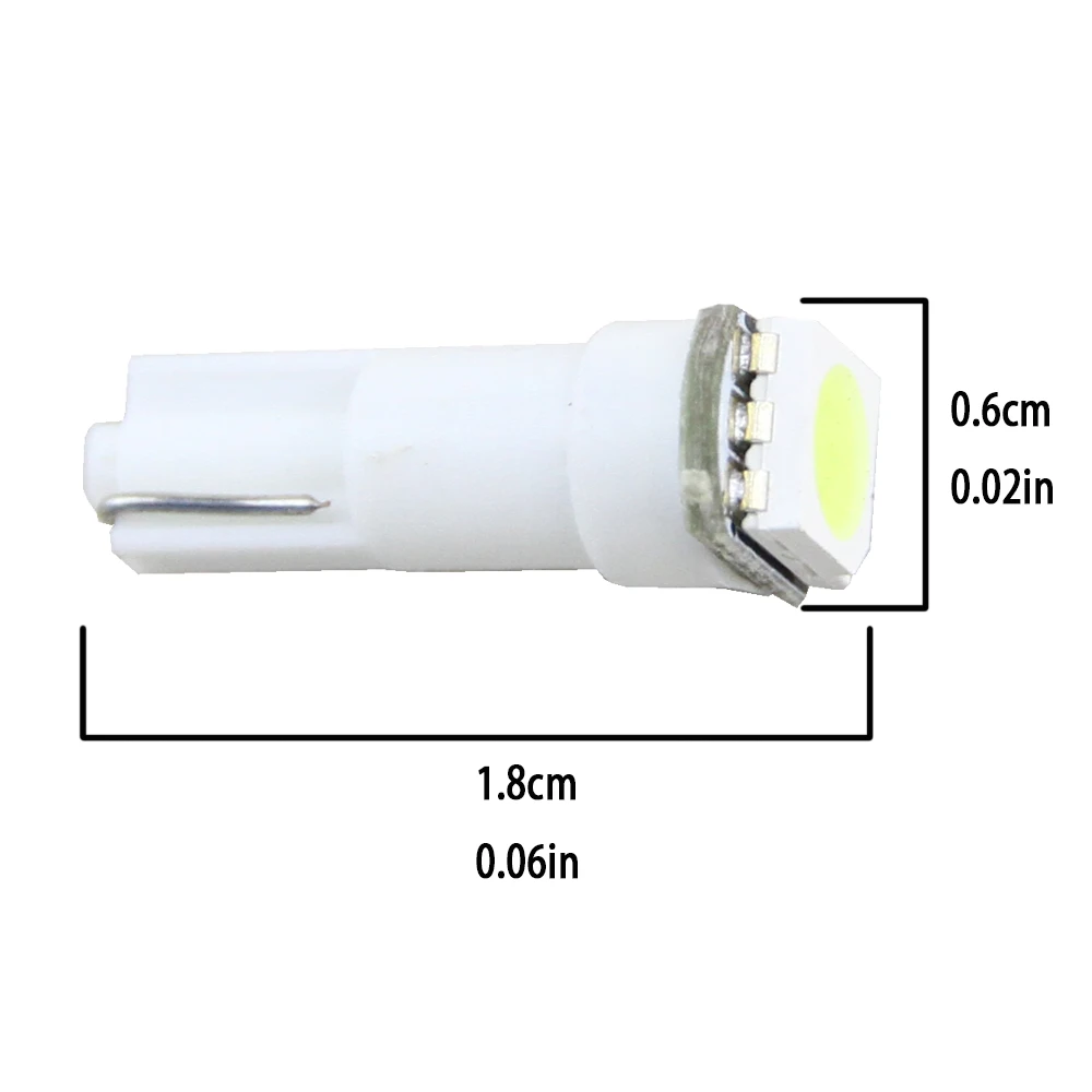 10X T5 5050 1SMD клиновидная Светодиодная лампа для приборной панели белая красная