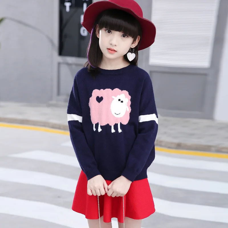 Осенние детские свитера с рисунком свитер для девочек 2018 новый зимний одежда