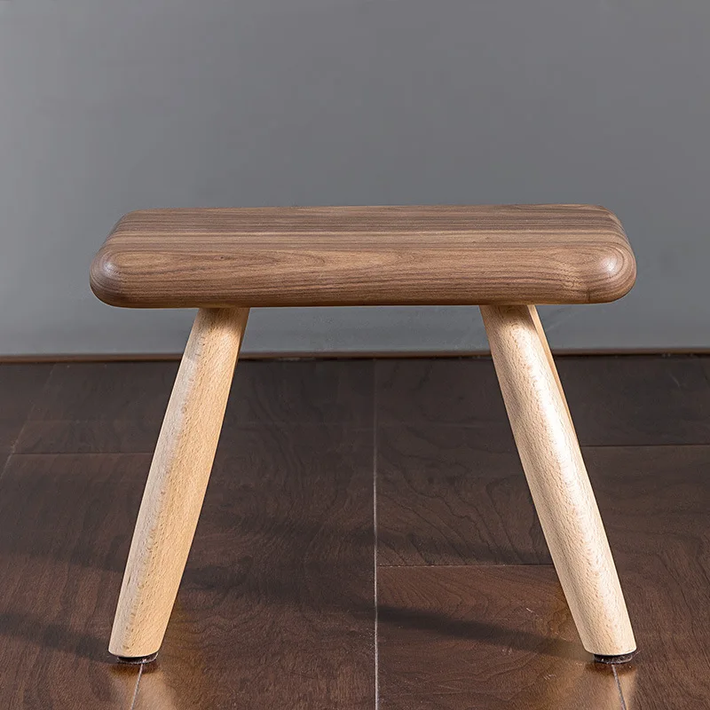Solid wood Children's Stools kids Furniture 30*18*22 cm Black walnut bench Safety ottoman hot new high end Nordic stool | Мебель