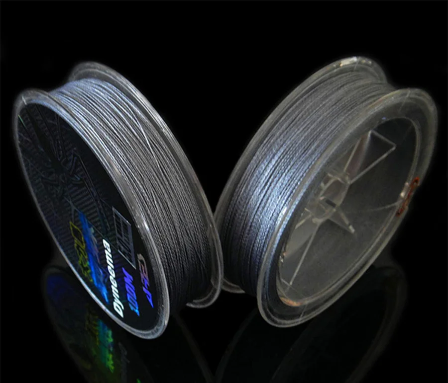 100 м плетеная рыболовная леска высокопрочная серая многонитевая Полиэтиленовая |