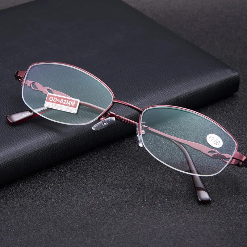 Очки Chashma женские оптические антибликовые прозрачные в полуоправе металлические