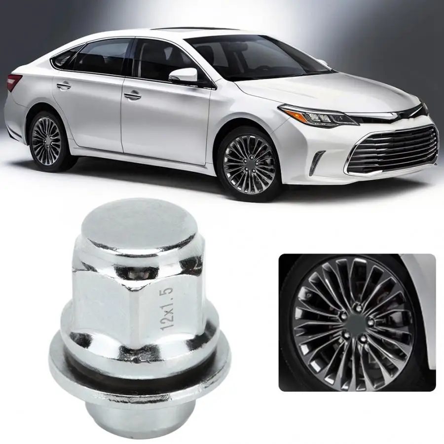 20 шт. серебристые стальные Автомобильные Колесные диски гайки для Toyota Camry 2001 2002 2003